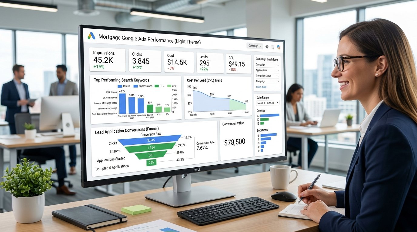 Mortgage Architects Steven Boodoo Google Ads Performance Dashboard